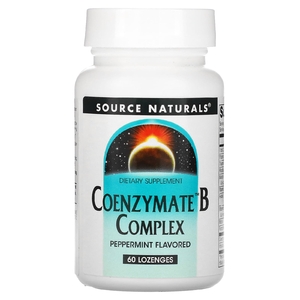Source Naturals, комплекс ферментированных витаминов группы B, со вкусом перечной мяты, 60 таблеток для рассасывания