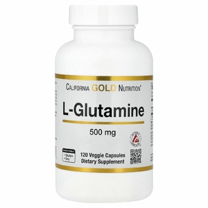 California Gold Nutrition, AjiPure®, L-глютамин, 120 растительных капсул (500 мг в 1 капсуле)