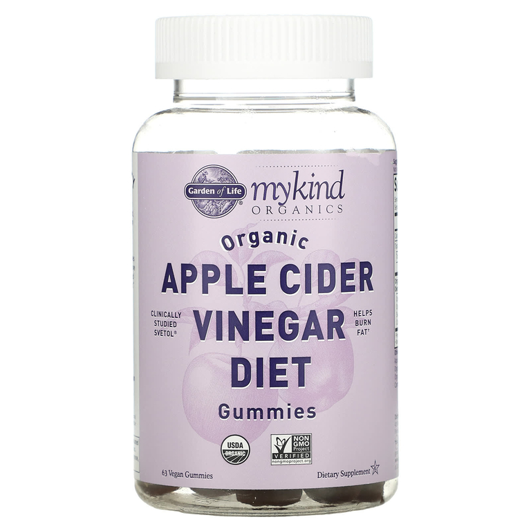 Garden of Life, MyKind Organics, органические диетические жевательные конфеты с яблочным уксусом, 63 веганские жевательные конфеты (Товар снят с продажи) 