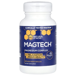 Natural Stacks, MagTech, комплекс магния, 90 растительных капсул