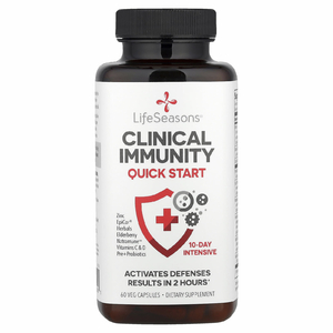 LifeSeasons, Clinical Immunity, быстрое начало работы, 60 растительных капсул