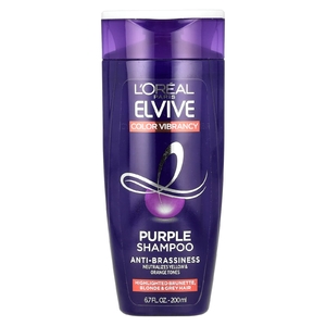 L'Oréal, Elvive, насыщенный цвет, фиолетовый шампунь, для мелированных каштановых, светлых и седых волос, 200 мл (6,7 жидк. унции)