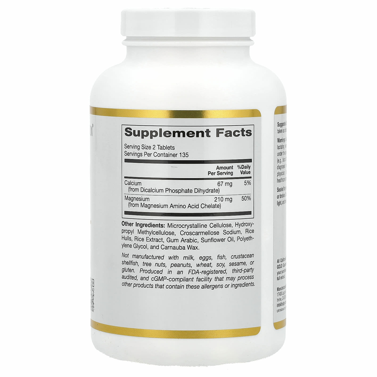 California Gold Nutrition, хелат магния, 270 таблеток