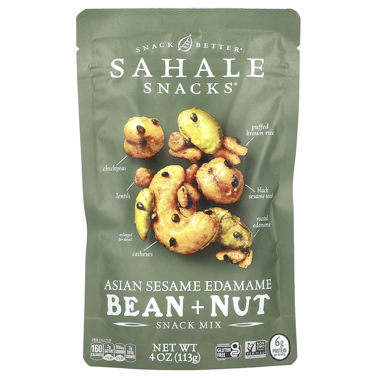 Sahale Snacks, Snack Mix, азиатский кунжут и бобы эдамаме с орехами, 113 г (4 унции) (Товар снят с продажи) 