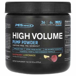PEScience, High Volume, Pump Powder, High Volume, Pump Powder, без кофеина, малиновый лимонад, 270 г (9,5 унции)