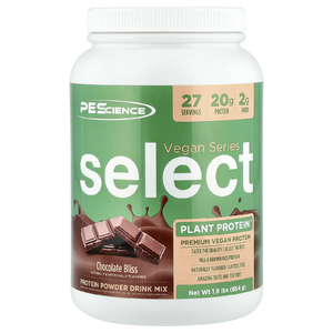 PEScience, Vegan Series, Select Plant Protein™, со вкусом шоколада, 864 г (1,9 фунта)