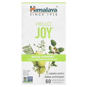 Himalaya, Hello Joy, поддержка настроения с ашвагандой, 60 вегетарианских капсул