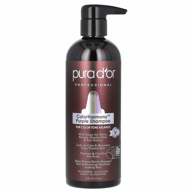 Pura D'or, ColorHarmony Purple, шампунь для профессионального использования, 473 мл (16 жидк. унций)