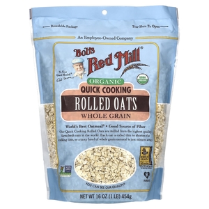 Bob's Red Mill, Органические овсяные хлопья быстрого приготовления, цельнозерновые, 454 г (16 унций)