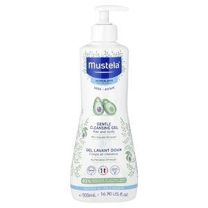 Mustela, мягкий очищающий гель с авокадо, для волос и тела, 500 мл (16,9 жидк. унции)