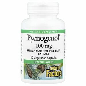 Natural Factors, Pycnogenol®, 100 мг, 30 вегетарианских капсул