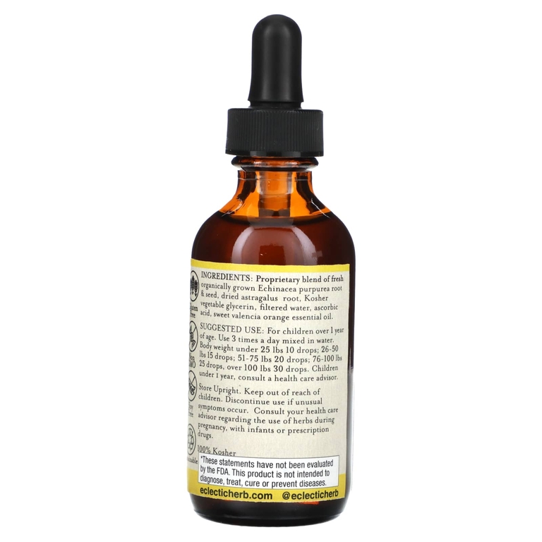 Eclectic Herb, Kid Herbs, эхинацея, астрагал, апельсин, 60 мл (2 жидк. унц.) (Товар снят с продажи) 