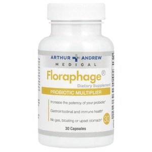 Arthur Andrew Medical, Floraphage, мультипликатор пробиотиков, 30 капсул