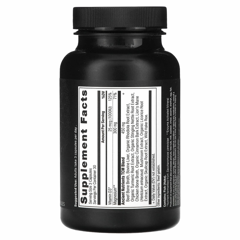 Ancient Nutrition, магний, 90 капсул
