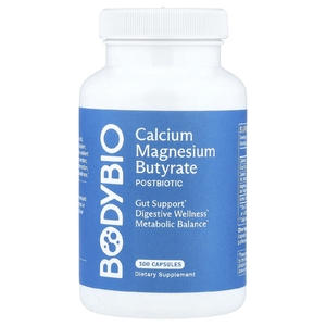 BodyBio, бутират кальция и магния, 100 капсул