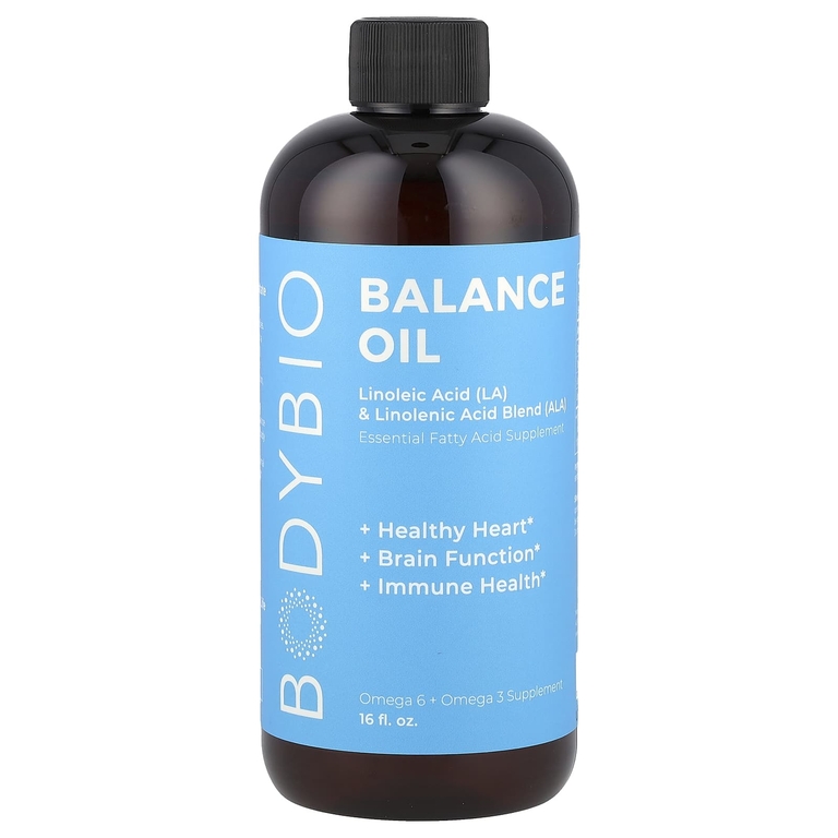 BodyBio, Balance Oil, смесь органической линолевой кислоты и линоленовой кислоты, 16 жидких унций (473 мл)