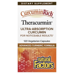 Natural Factors, CurcuminRich, Theracurmin, куркумин, 30 мг, 120 вегетарианских капсул