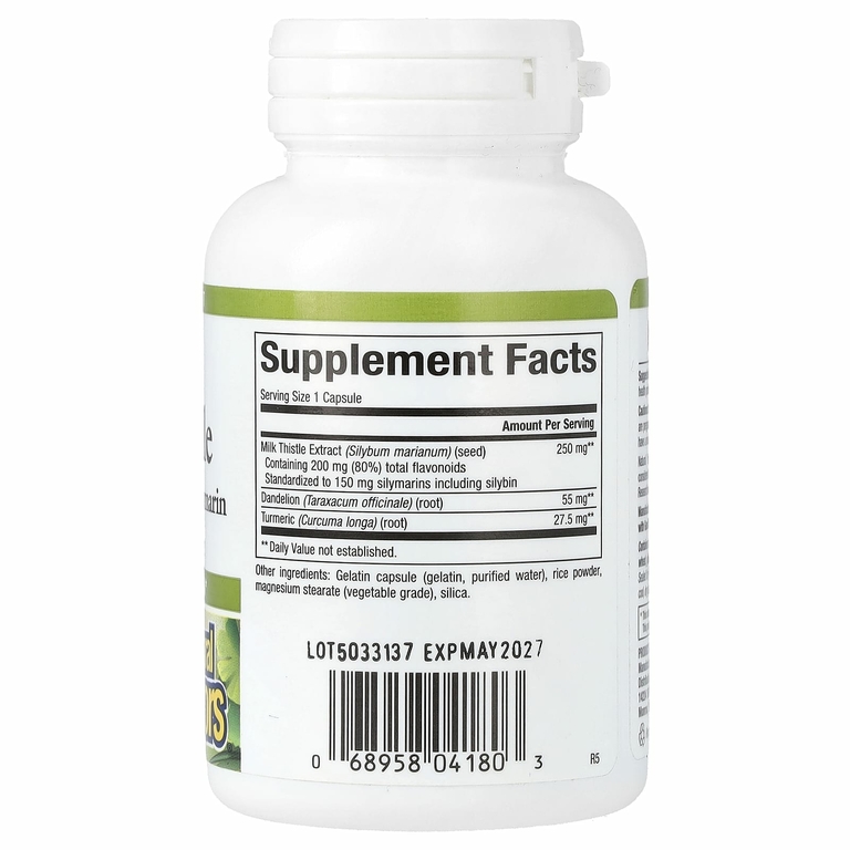 Natural Factors, Herbal Factors, расторопша, 250 мг, 60 капсул