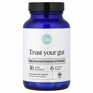 Ora, Trust Your Gut, ежедневный незаменимый пробиотик и пребиотик, 60 капсул