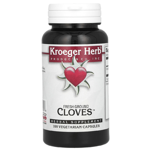 Kroeger Herb Co, свежемолотая гвоздика, 100 вегетарианских капсул