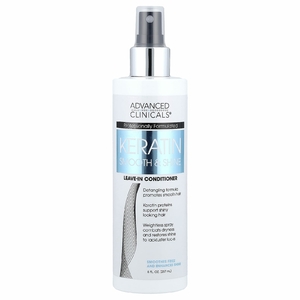 Advanced Clinicals, Keratin Smooth & Shine, несмываемый кондиционер для гладкости и блеска волос, 237 мл (8 жидк. унций)