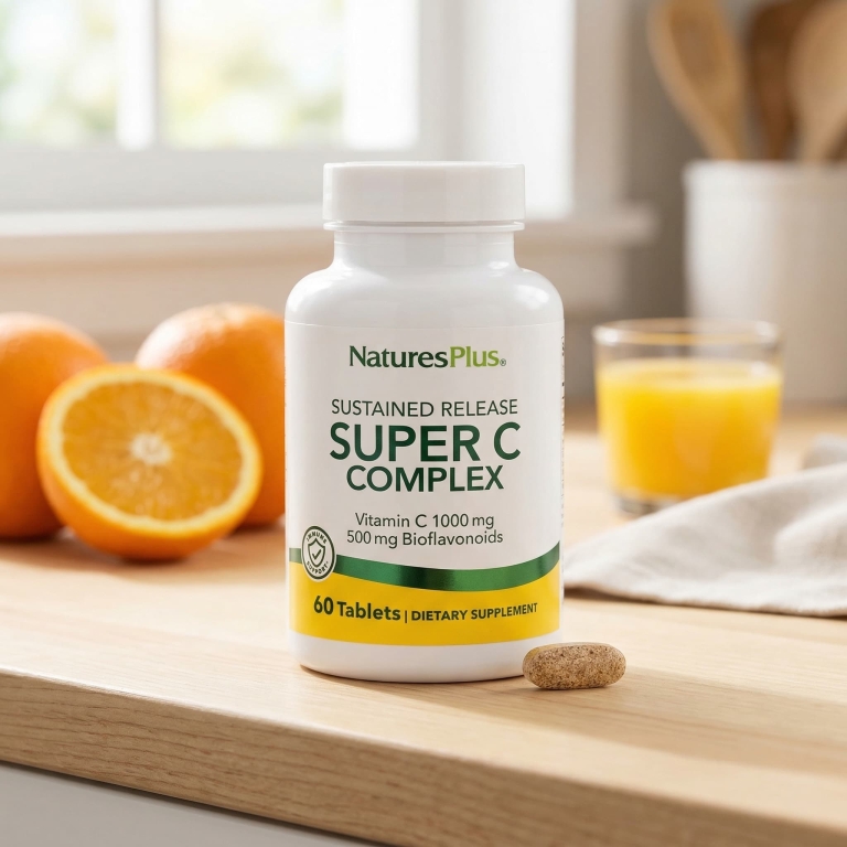 NaturesPlus, Super C Complex, комплекс с длительным высвобождением, 60 таблеток