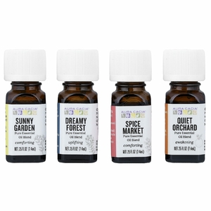 Aura Cacia, Journey To Diffusion Kit, эфирные масла, 4 флакона по 7,4 мл (0,25 жидк. унц.)