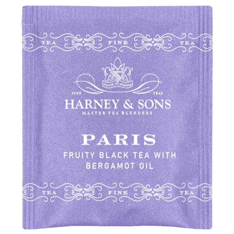 Harney & Sons, Фруктовый черный чай с бергамотом, Париж, 50 чайных пакетиков, 90 г (3,17 унции)