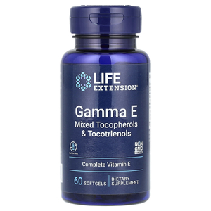 Life Extension, Gamma E, смесь токоферолов и токотриенолов, 60 мягких таблеток