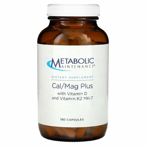 Metabolic Maintenance, Cal / Mag Plus с витамином D и витамином K2 MK-7, 180 капсул