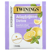 Twinings, Detox, адаптогены, зеленый чай со вкусом грейпфрута и базилика, 18 чайных пакетиков, 36 г (1,27 унции)