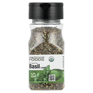 California Gold Nutrition, Foods, листья органического базилика, 30 г (1,05 унции)