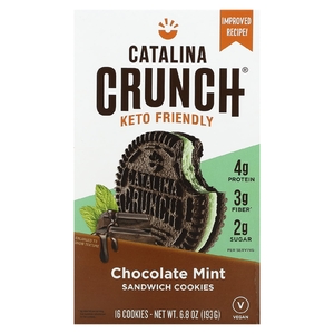 Catalina Crunch, кетодиета, печенье-сэндвич, со вкусом шоколада и мяты, 16 шт., 193 г (6,8 унции) (Товар снят с продажи) 