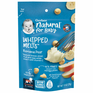 Gerber, Whipped Melts, от 10 месяцев, банановая груша, 28 г (1 унция) (Товар снят с продажи) 