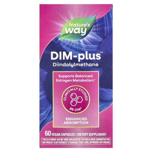 Nature's Way, DIM-Plus™, добавка с дииндолилметаном, 60 веганских капсул