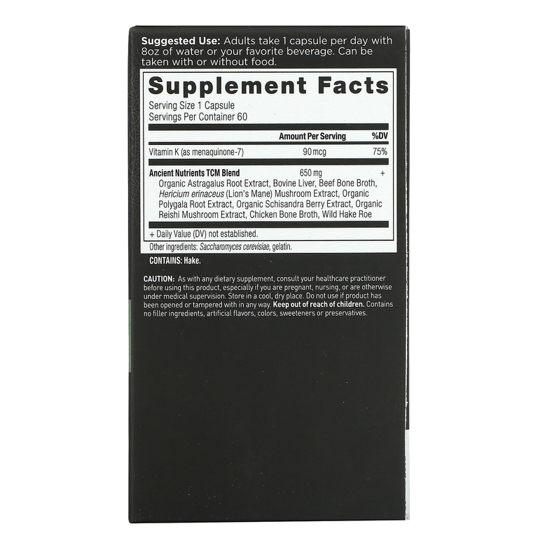 Ancient Nutrition, Ancient Nutrients, витамин K2, 60 капсул (Товар снят с продажи) 