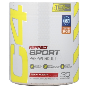 C4 / Cellucor, C4® Ripped Sport, предтренировочный комплекс, со вкусом фруктового пунша, 213 г (7,5 унции)