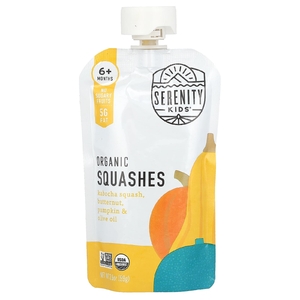 Serenity Kids, органические тыквы, для детей от 6 месяцев, мускатный орех, тыква и оливковое масло, 99 г (3,5 унции)