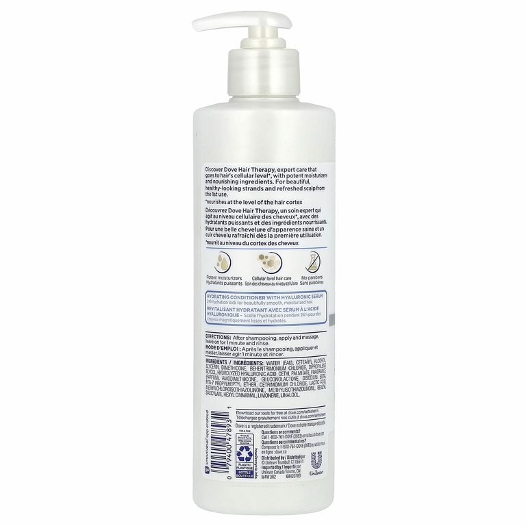 Dove, Hair Therapy, увлажняющий спа-кондиционер, 400 мл (13,5 жидк. Унции) (Товар снят с продажи) 