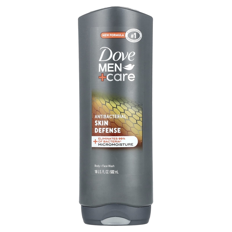 Dove, Men + Care, защита кожи, гель для душа, для тела и лица, 532 мл (18 жидк. унц.) (Товар снят с продажи) 