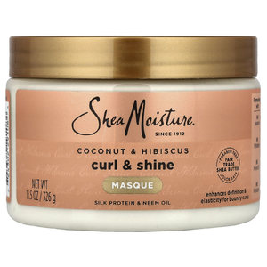 SheaMoisture, Curl & Shine, маска для волос, кокос и гибискус, 326 г (11,5 унции)