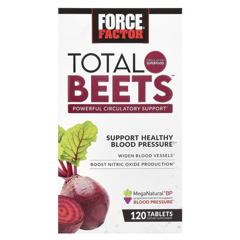 Force Factor, Total Beets, эффективная поддержка кровообращения, 120 таблеток
