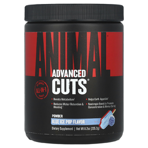 Animal, Cuts, жиросжигатель в порошке, со вкусом голубого фруктового льда, 248 г (8,7 унции)