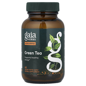 Gaia Herbs, зеленый чай, 60 капсул с жидким содержимым
