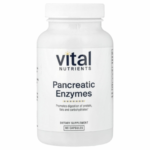 Vital Nutrients, панкреатические ферменты, 90 капсул