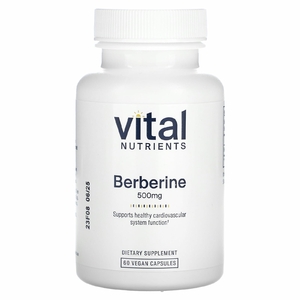 Vital Nutrients, Берберин, 500 мг, 60 веганских капсул