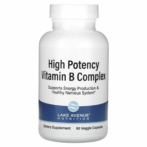Lake Avenue Nutrition, комплекс витаминов группы B высокой эффективности действия, 90 вегетарианских капсул