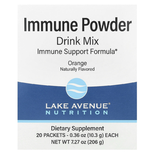 Lake Avenue Nutrition, порошковая смесь для приготовления укрепляющего иммунитет напитка, со вкусом апельсина, 20 пакетиков по 10,3 г (0,36 унции) (Товар снят с продажи) 