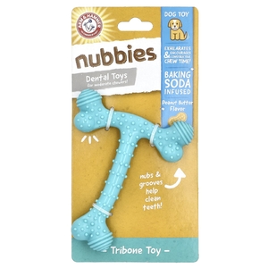 Arm & Hammer, Nubbies, стоматологическая игрушка для массажа десен, Tribone, арахисовое масло, 1 шт. (Товар снят с продажи) 
