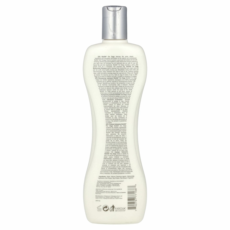 Biosilk, Silk Therapy, увлажняющий шампунь для собак, 12 жидк. унц. (355 мл)